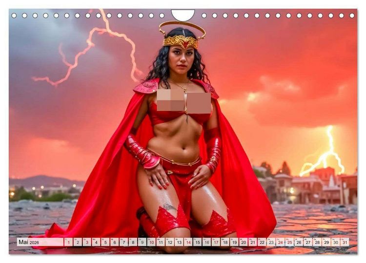 Produktbild: Superheldinnen - Enth&uuml;llte Kraft und Kurven (Wandkalender 2026 DIN A4 quer), CALVENDO Monatskalender