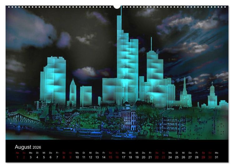 Produktbild: Frankfurt k&uuml;nstlerisch (hochwertiger Premium Wandkalender 2026 DIN A2 quer), Kunstdruck in Hochglanz