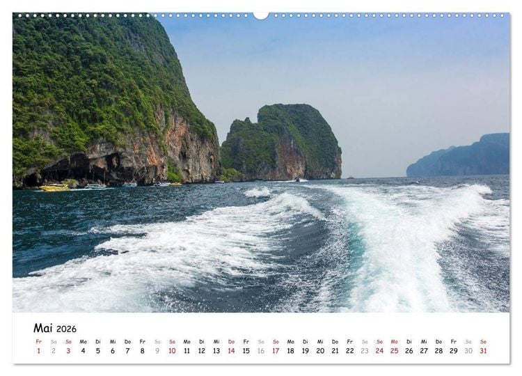 Produktbild: Traumlandschaften Thailands (hochwertiger Premium Wandkalender 2026 DIN A2 quer), Kunstdruck in Hochglanz