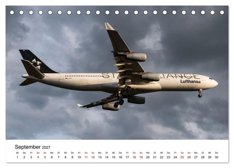 Produktbild: Airbus A340 Der fliegende Bleistift (Tischkalender 2027 DIN A5 quer), CALVENDO Monatskalender