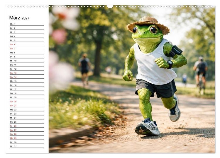 Produktbild: Sportfrosch (hochwertiger Premium Wandkalender 2027 DIN A2 quer), Kunstdruck in Hochglanz