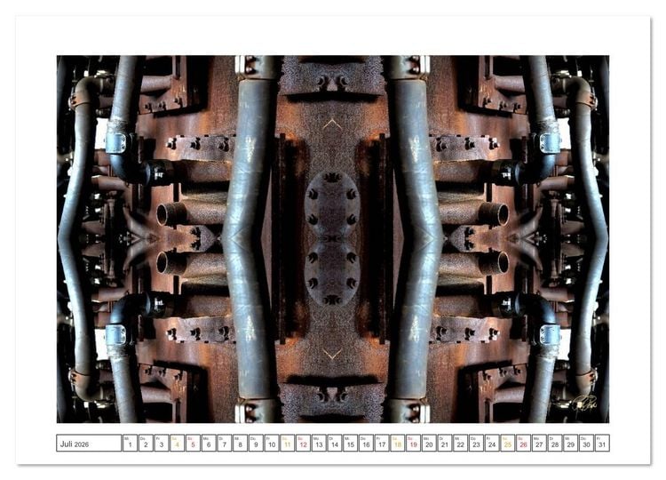 Produktbild: Faszination Spiegelung - Industrie und Technik (Wandkalender 2026 DIN A2 quer), CALVENDO Monatskalender