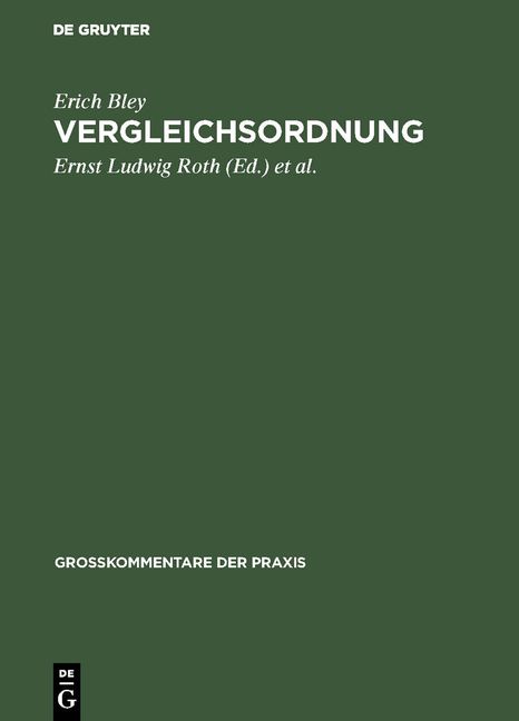 Produktbild: Vergleichsordnung
