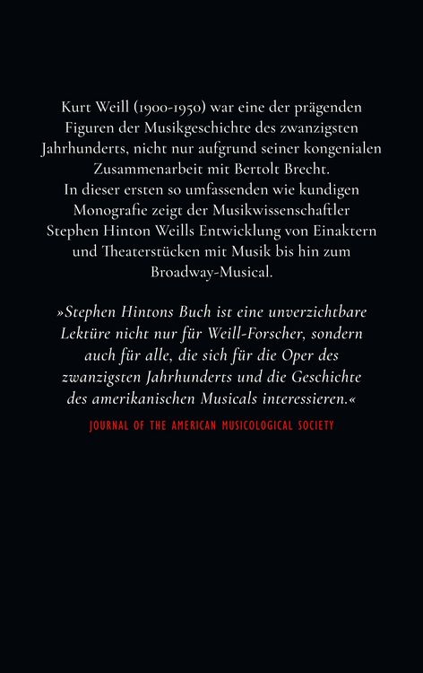 Produktbild: Kurt Weills Musiktheater