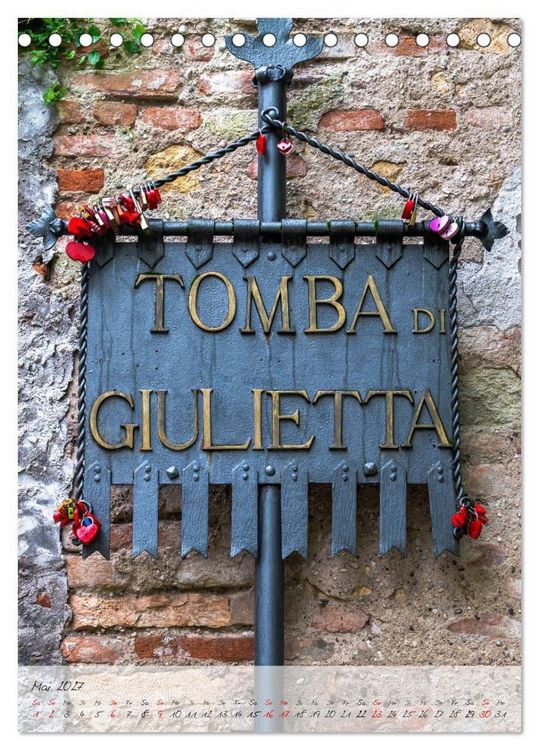 Produktbild: Julia in Verona - Giulietta a Verona (Tischkalender 2027 DIN A5 hoch), CALVENDO Monatskalender