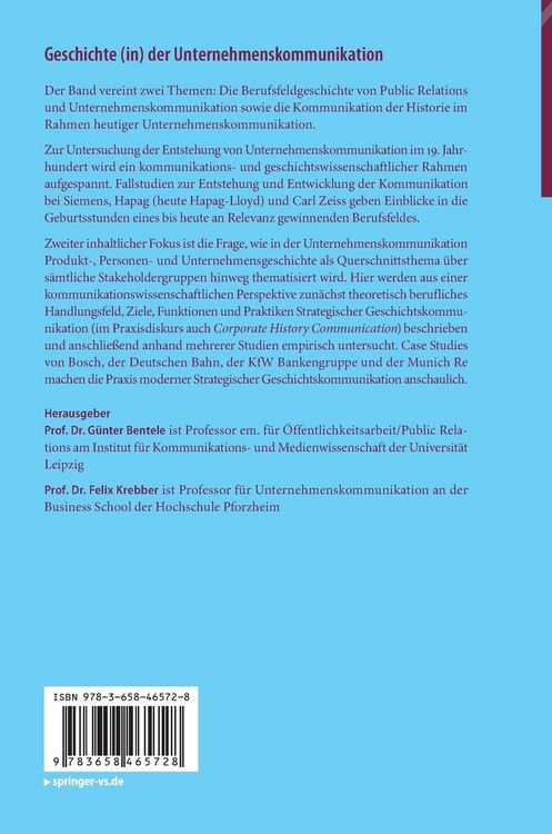 Produktbild: Geschichte (in) der Unternehmenskommunikation