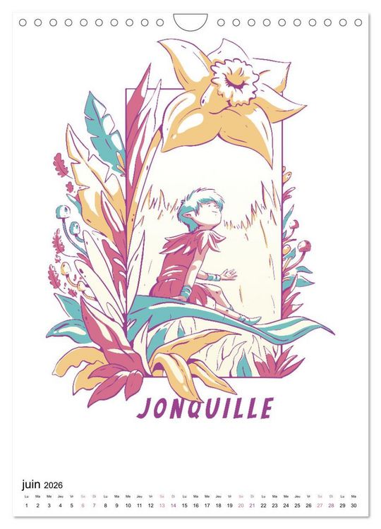 Produktbild: Monde enchant&eacute; de fleurs (Calendrier mural 2026 DIN A4 horizontal), CALVENDO calendrier mensuel