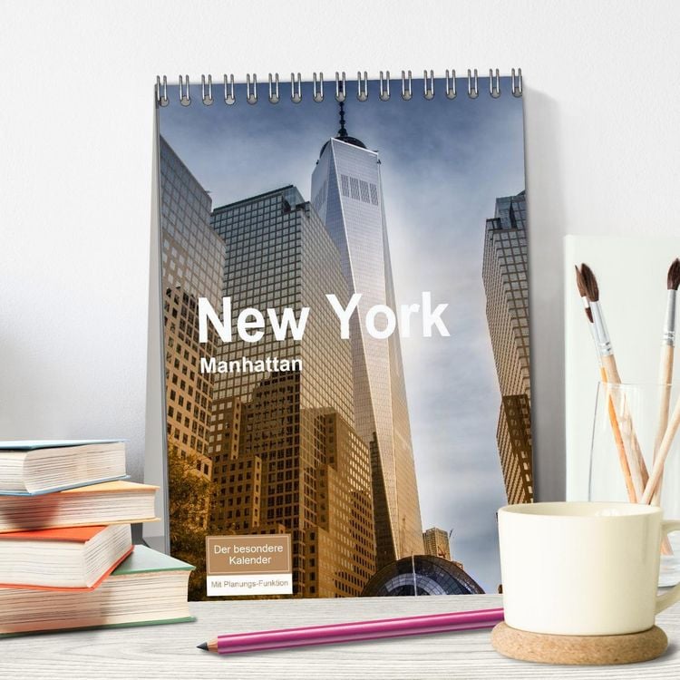 Produktbild: New York - Manhattan (Tischkalender 2026 DIN A5 hoch), CALVENDO Monatskalender