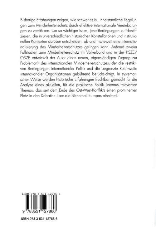 Produktbild: Minderheitenschutz in der internationalen Politik
