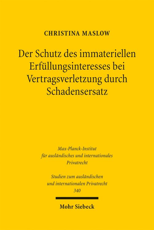 Produktbild: Der Schutz des immateriellen Erf&uuml;llungsinteresses bei Vertragsverletzung durch Schadensersatz