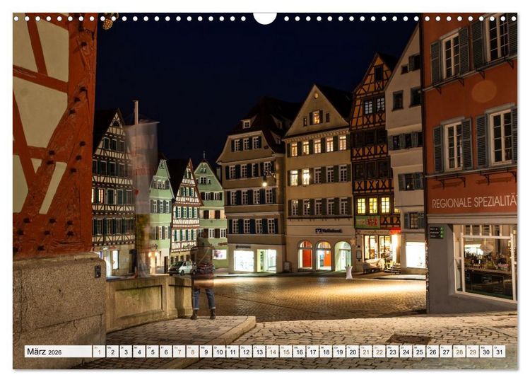 Produktbild: Nachts in T&uuml;bingen (Wandkalender 2026 DIN A3 quer), CALVENDO Monatskalender