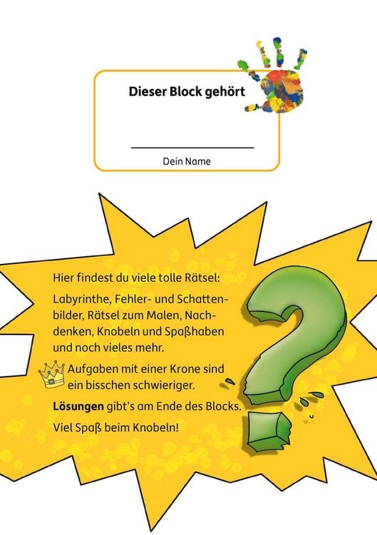 Produktbild: R&auml;tselblock ab 4 Jahre - Band 1
