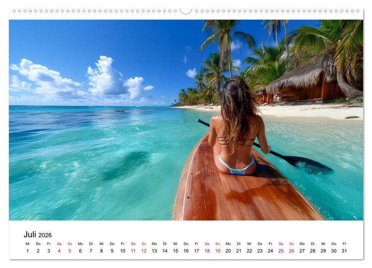 Produktbild: Stand up paddling - SUP (Wandkalender 2026 DIN A2 quer), CALVENDO Monatskalender