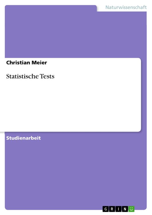 Produktbild: Statistische Tests