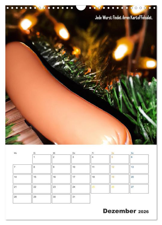 Produktbild: Ist mir Wurst Kalender (Wandkalender 2026 DIN A3 hoch), CALVENDO Monatskalender