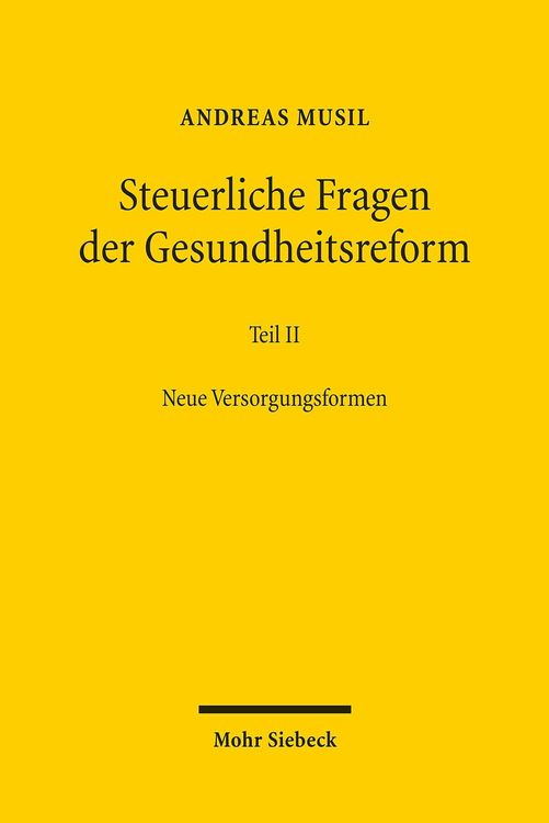 Produktbild: Steuerliche Fragen der Gesundheitsreform
