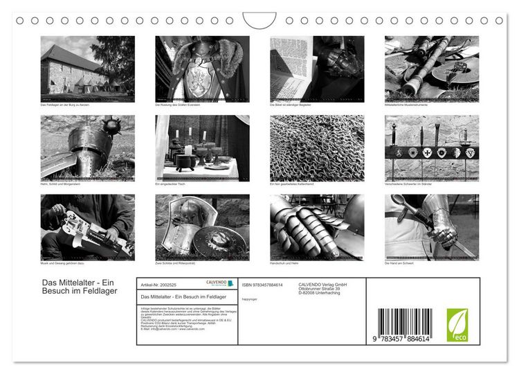 Produktbild: Das Mittelalter - Ein Besuch im Feldlager (Wandkalender 2026 DIN A4 quer), CALVENDO Monatskalender