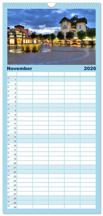 Produktbild: Familienplaner 2026 - Timmendorfer Strand mit 5 Spalten (Wandkalender, 21 x 45 cm) CALVENDO