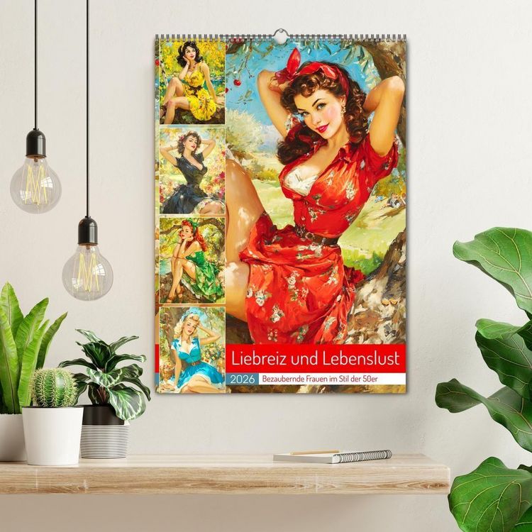 Produktbild: Liebreiz und Lebenslust. Bezaubernde Frauen im Stil der 50er (Wandkalender 2026 DIN A2 hoch), CALVENDO Monatskalender