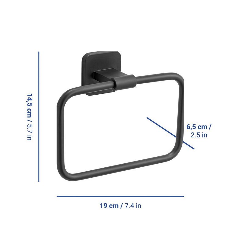 Produktbild: Turbo-Loc&reg; Handtuchring Mod. Porto Black, Befestigen ohne Bohren