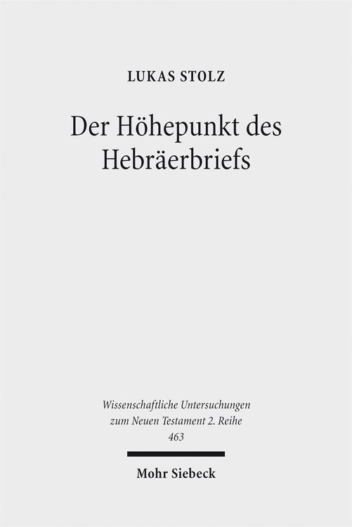 Produktbild: Der H&ouml;hepunkt des Hebr&auml;erbriefs