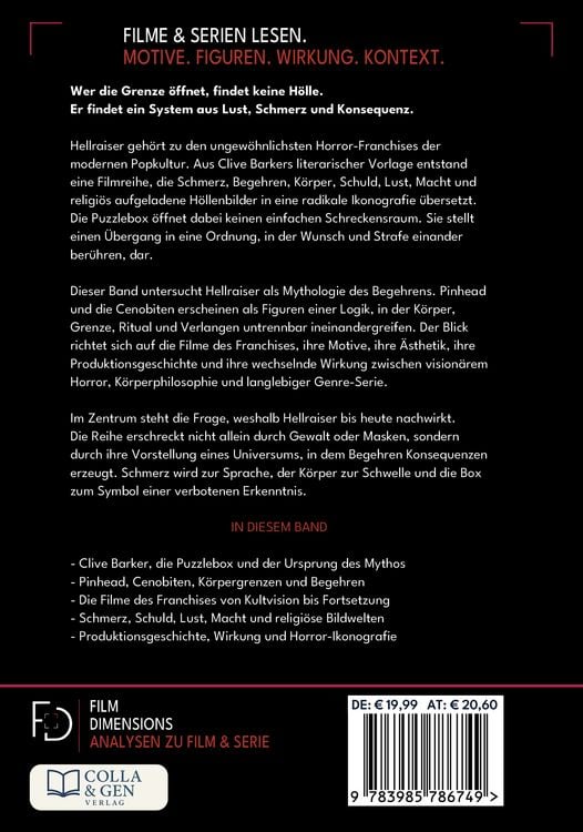 Produktbild: Hellraiser &ndash; Das Franchise (Film Dimensions)