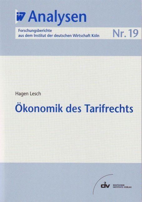 Produktbild: &Ouml;konomik des Tarifrechts
