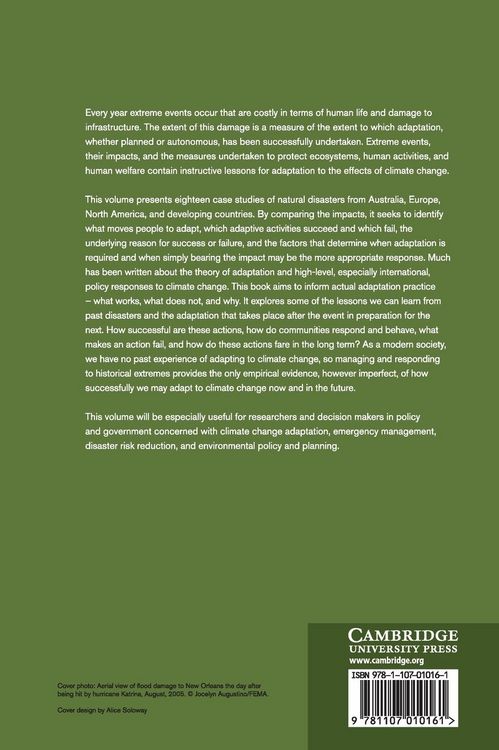 Produktbild: Natural Disasters and Adaptation to Climate Change
