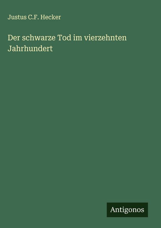 Produktbild: Der schwarze Tod im vierzehnten Jahrhundert