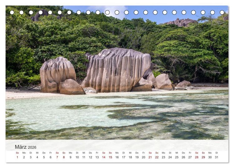 Produktbild: Seychellen - Trauminseln im Indischen Ozean (Tischkalender 2026 DIN A5 quer), CALVENDO Monatskalender