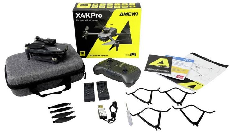 Produktbild: Amewi AMXFlight X4KPro Quadrocopter RtF Kameraflug Grau