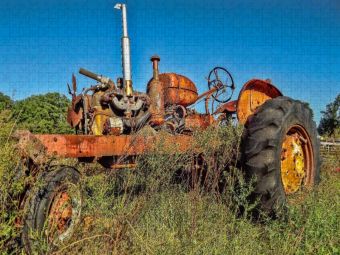 Produktbild: CALVENDO Puzzle Ein Motiv aus dem Kalender Traktoren - game over | 1000 Teile Lege-Gr&ouml;&szlig;e 64x48cm Foto-Puzzle f&uuml;r gl&uuml;ckliche Stunden