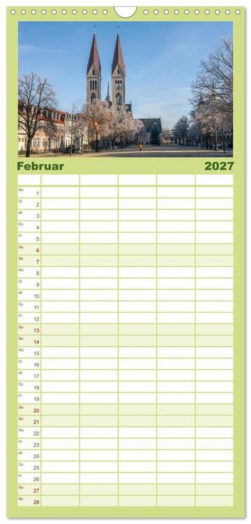 Produktbild: Familienplaner 2027 - Sachsen-Anhalt - Eine Sch&ouml;nheit in der Mitte Deutschlands mit 5 Spalten (Wandkalender, 21 x 45 cm) CALVENDO