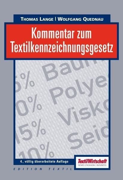 Produktbild: Kommentar zum Textilkennzeichnungsgesetz