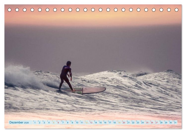 Produktbild: Surfen - so cool (Tischkalender 2026 DIN A5 quer), CALVENDO Monatskalender