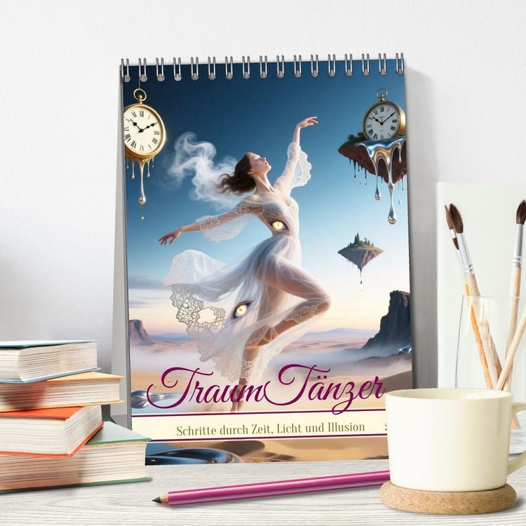 Produktbild: TraumT&auml;nzer - Schritte durch Zeit, Licht und Illusion (Tischkalender 2027 DIN A5 hoch), CALVENDO Monatskalender