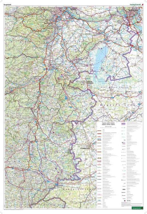 Produktbild: Freytag & berndt Stra&szlig;enkarte Burgenland 1:150.000