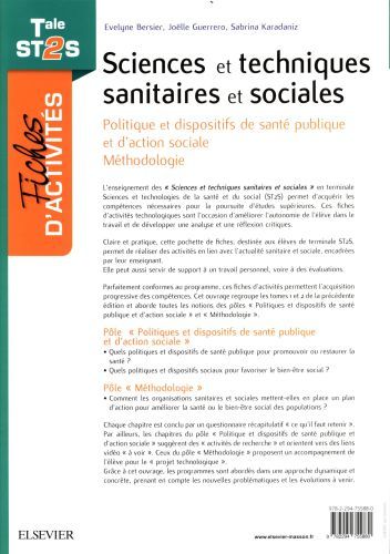Produktbild: Fiches d'activit&eacute;s sciences et techniques sanitaires et sociales