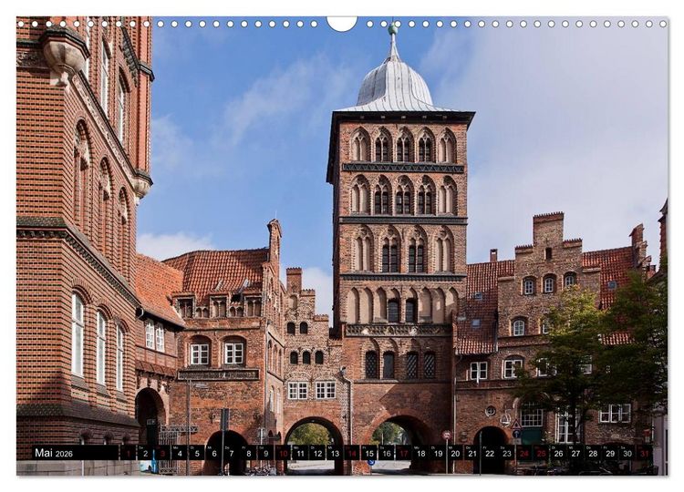 Produktbild: Deutsche Hansest&auml;dte - L&uuml;beck Wismar Rostock Stralsund (Wandkalender 2026 DIN A3 quer), CALVENDO Monatskalender