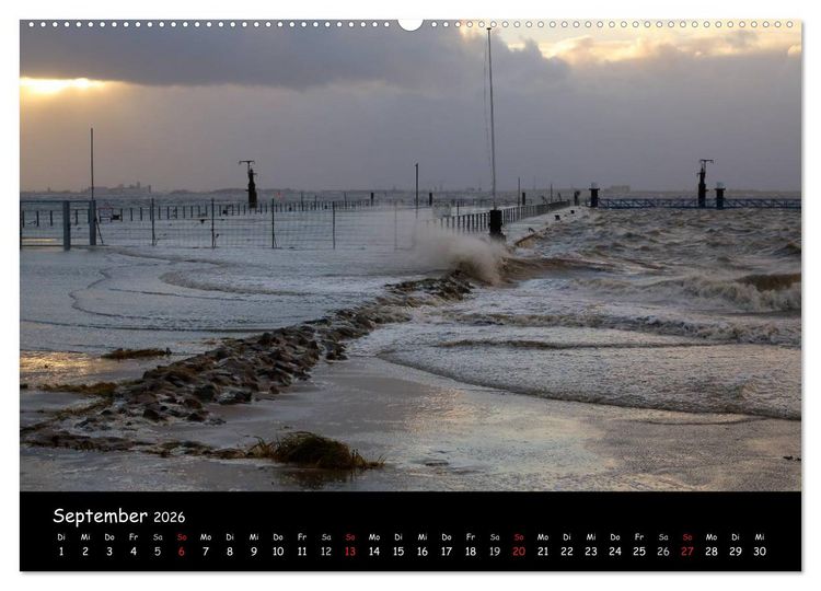 Produktbild: Ostfriesland - Land und Wetter (Wandkalender 2026 DIN A2 quer), CALVENDO Monatskalender