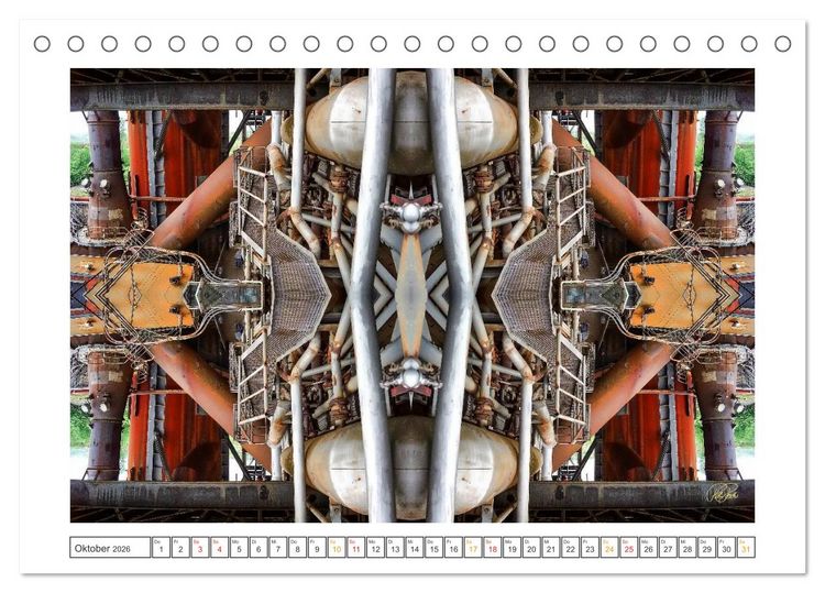Produktbild: Faszination Spiegelung - Industrie und Technik (Tischkalender 2026 DIN A5 quer), CALVENDO Monatskalender