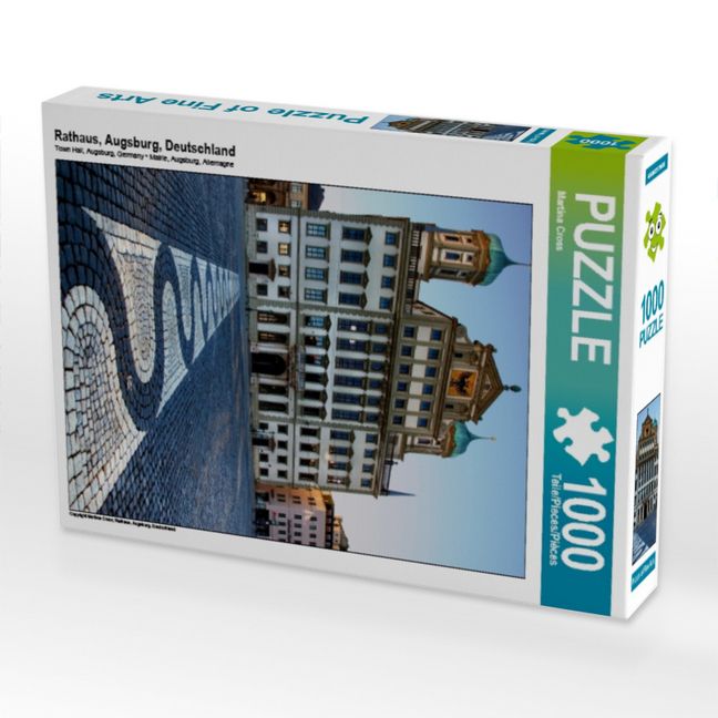 Produktbild: CALVENDO Puzzle Rathaus, Augsburg, Deutschland | 1000 Teile Lege-Gr&ouml;&szlig;e 64x48cm Foto-Puzzle f&uuml;r gl&uuml;ckliche Stunden