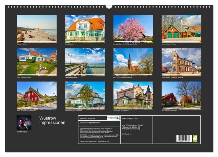 Produktbild: Wustrow Impressionen (Wandkalender 2026 DIN A2 quer), CALVENDO Monatskalender