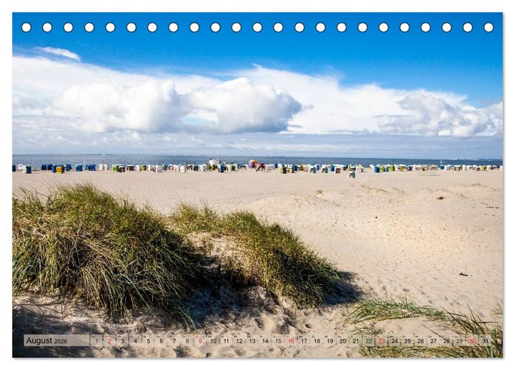 Produktbild: Norddeich Spaziergang vom Hafen bis zum Strand (Tischkalender 2026 DIN A5 quer), CALVENDO Monatskalender