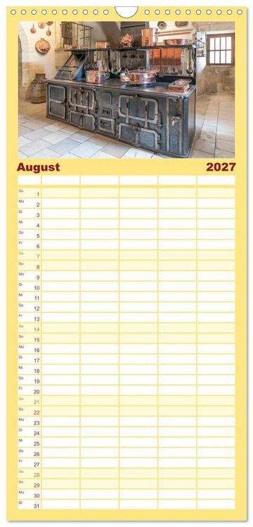 Produktbild: Familienplaner 2027 - F&uuml;rstliche K&uuml;chen und Tafeln mit 5 Spalten (Wandkalender, 21 x 45 cm) CALVENDO