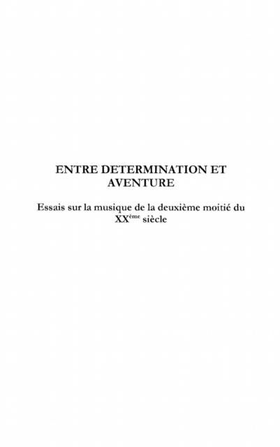 Produktbild: Entre determination et aventure