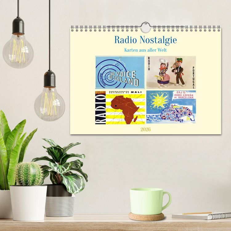 Produktbild: Radio Nostalgie Karten aus aller Welt (Wandkalender 2026 DIN A4 quer), CALVENDO Monatskalender