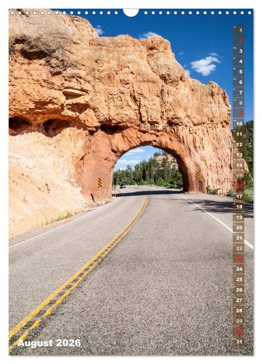 Produktbild: ARIZONA UND UTAH Rote Felsen (Wandkalender 2026 DIN A3 hoch), CALVENDO Monatskalender