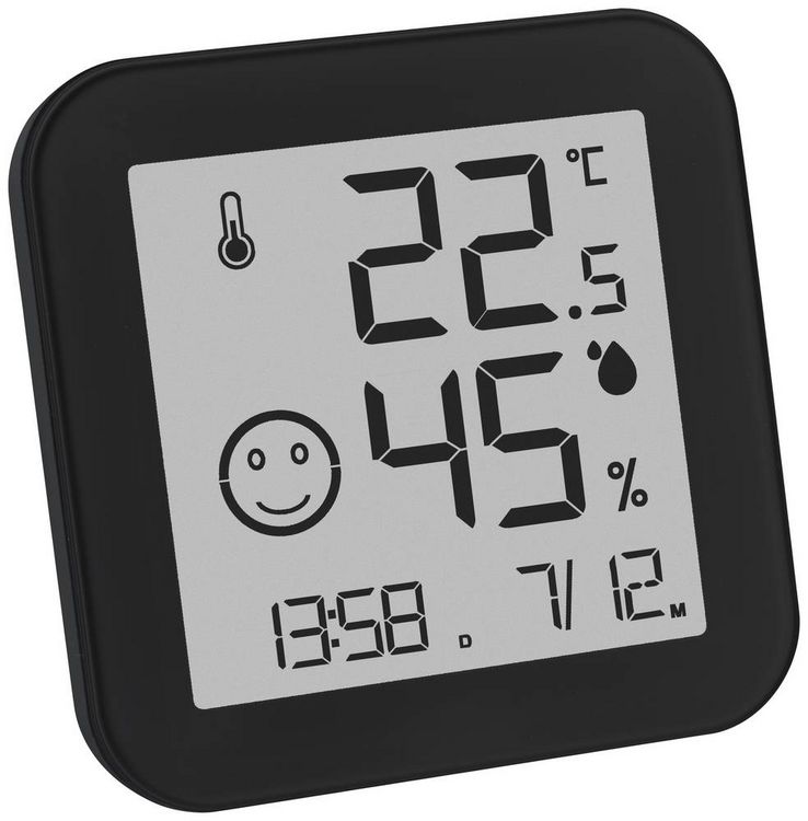 Produktbild: TFA Dostmann BLACK & WHITE Thermo-/Hygrometer Schwarz 30.5054.01