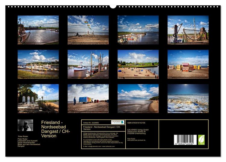 Produktbild: Friesland - Nordseebad Dangast / CH-Version (hochwertiger Premium Wandkalender 2026 DIN A2 quer), Kunstdruck in Hochglanz